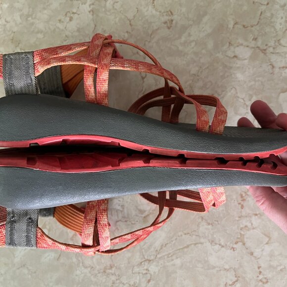Chaco Sz 9 Wmns ZX/2 Cloud Dual Adjustable Straps Cushioned Sandal Orange/Pink - Picture 8 of 12